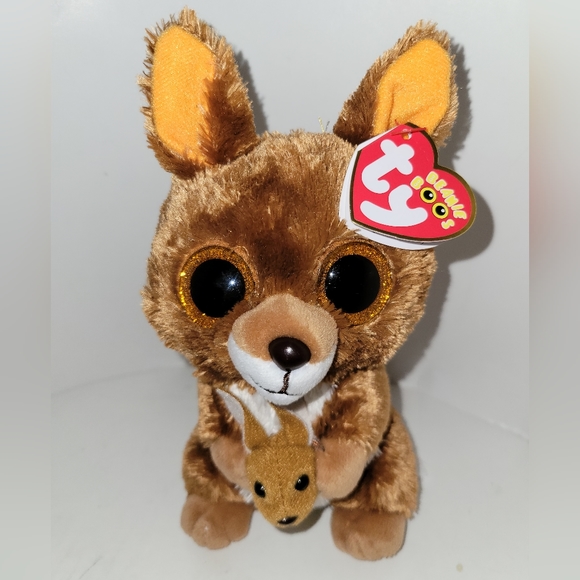 Ty Toys Ty Beanie Boos 6 Kipper Kangaroo Plush Boo Sparkly Glitter